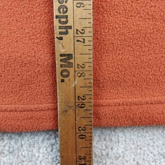 Architect Men's Size LRG Orange Quarter Zip High Neck Fleece Pullover Sweatshirt - Picture 7 of 7